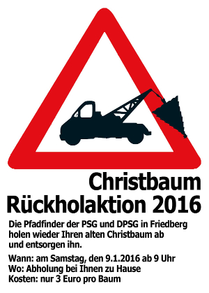Christbaumrückholaktion 2016
